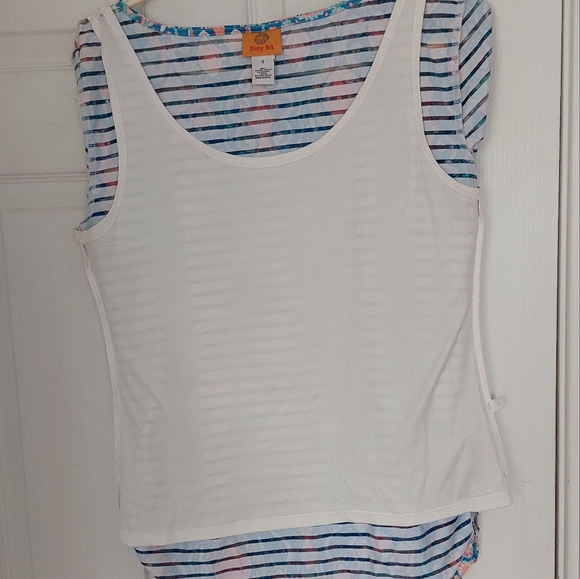 Ruby Rd. Woman's Multicolor Striped Stretch Scoop Neck 3/4 Sleeve Blouse Size S - Picture 5 of 15